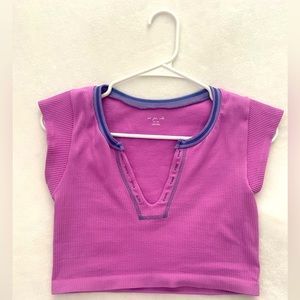 Purple and Blue Urban Outfitters Go for Gold Top